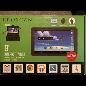 NIB - ProScan 9” Tablet with Keboard Case